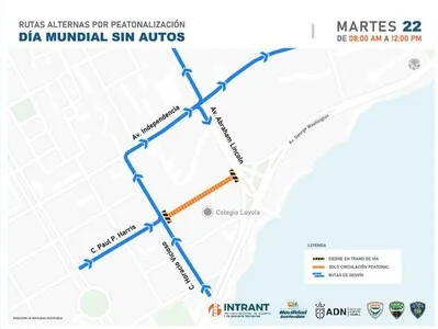 Calle Paul P. Harris cerrada al tráfico por Día Mundial Sin Autos