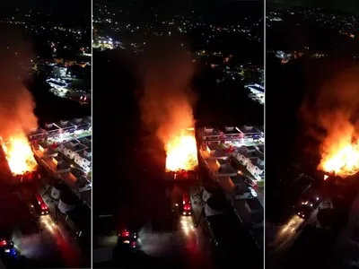 Incendio en fábrica de aceite de Cambita Garabitos